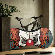 Load image into Gallery viewer, XINLU Evil Scary Clown Monster Bicycles Covers Wheel Cover Bike Bicycle Dust Cover Wheel Cover Keeps Floors and Walls Dirt-Free Fit Almost All Bicycles
