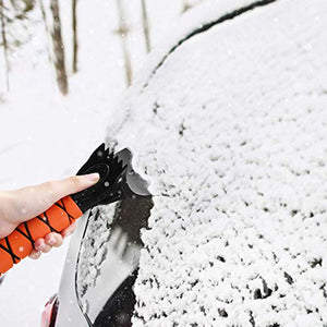 MATCC Car Snow Brush Removal Extendable with Ice Scraper and Foam Grip Detachable Snow Mover for Car Auto SUV Truck Windshield Windows