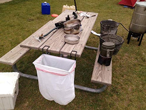 Trash-Ease-Table - The Portable Trash Bag Holder-for Indoor/Outdoor Camping, Tailgating, Picnics, Parties, Crafting, Scrapbooking,13 Gallon Garbage Bag Size, NO Tools Needed (Black)