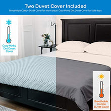 Load image into Gallery viewer, BUZIO Weighted Blanket 4 Piece Set with 2 Removable Duvet Covers &amp; 1 Weighted Sleep Mask, Heavy Blanket for Hot &amp; Cold Sleepers - Kids or Adults (60 x 80 inches - 15 lbs, Grey)
