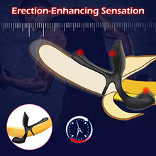Load image into Gallery viewer, Vibrator for Couple, 3 in 1 Vibrating Cock Ring with 10 Modes, Men's Penis Rings Vibrators, Perineum Mens Vibrator, G spot, Clitorals Stimulator for Women, Sex Novelties, Adult Sex Toys &amp; Games
