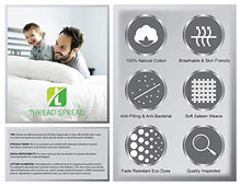 Load image into Gallery viewer, True Luxury 1000-Thread-Count 100% Egyptian Cotton Bed Sheets, 4-Pc King White Sheet Set, Single Ply Long-Staple Yarns, Sateen Weave for Kids and Adults, Fits Mattress Upto 18&#39;&#39; Deep Pocket

