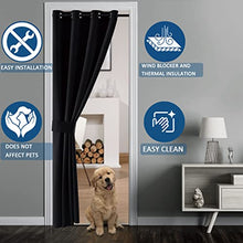 Load image into Gallery viewer, Divider Cover for Front Door Screen,Privacy Thermal Insulation Soundproofing Black Out Curtains for Bedroom Doorway Tapestry Closet Bathroom Patio Sliding Glass Doors,80 Inches Long

