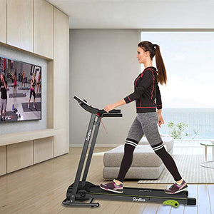 Folding Treadmill for Home Jogging/Walking with Incline Portable Space Saving Fitness Running Electric Indoor Exercise Workout Office Physical Training