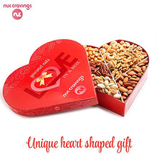 Load image into Gallery viewer, Gift Basket Holiday Gourmet Nuts, Love in A Box Heart Shaped Romantic Arrangement (6 Assortments, 2 LB) Xmas Food Bouquet Platter, Birthday Care Package, Healthy Kosher Snack Tray - Families

