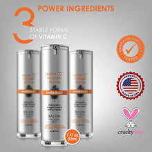 Load image into Gallery viewer, Energize Vitamin C Serum for Face &amp; Eyes - Clinical Strength Collagen Booster with Triple Vitamin C - Dermatologist Developed Skin Care For Anti-aging, Fades Dark Spots and Repairs Sun Damage 1oz
