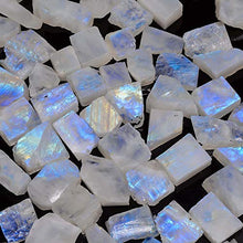 Load image into Gallery viewer, 50 carats Natural Blue Fire Rainbow Moonstone Rough Gemstone 3 To 5 Pcs, Raw Crystals, Moonstone Rock, Jewelry Making Supplies, Chakra Healing, Energy Stone, Reiki, ART-CRAFTS-DIY Stone
