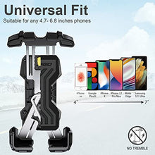 Load image into Gallery viewer, TOPGO Golf Cart Phone Holder, No Shaking Cell Mount Holder for Bike, One-Handed Pick and Place Bike Phone Holder for Handlebars, Compatible with iPhone 13 and All 4.7-6.8" Devices
