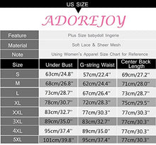 Load image into Gallery viewer, ADOREJOY Womens Babydoll Lingerie Set Plus Size Sleepwear(3XL,Blue)
