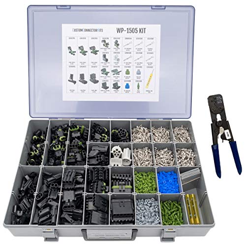 Load image into Gallery viewer, Weather Pack Pro Kit WP-1505 With 12014254 Crimp Tool: Sealed Weatherproof Automotive Electrical Connectors 20-12 Gauge 1500 Piece Kit With 12014254 Crimp Tool
