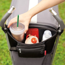 Load image into Gallery viewer, Skip Hop Universal Stroller Organizer: Insulated Beverage and Essentials Stroller Caddy, Black
