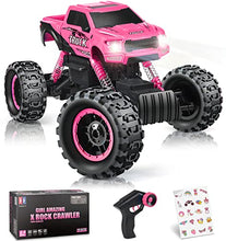 Load image into Gallery viewer, DOUBLE E RC Cars for Girls Newest 1:12 Scale Remote Control Car with Rechargeable Batteries and Dual Motors Off Road RC Trucks, Rc Racing Car Gift for Daughter Kids
