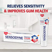Load image into Gallery viewer, Sensodyne Sensitivity &amp; Gum Whitening Toothpaste, Toothpaste for Sensitive Teeth &amp; Gum Problems, 3.4 s (Pack of 3), 10.2 Oz
