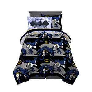 Franco Kids Bedding Super Soft Comforter and Sheet Set with Sham, 5 Piece Twin Size, Batman