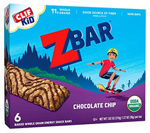 Load image into Gallery viewer, CLIF KID ZBAR - Organic Granola Bars - Chocolate Chip - Non-GMO - Organic -Lunch Box Snacks (1.27 Ounce Energy Bars, 6 Count)
