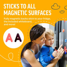 Load image into Gallery viewer, Inspired Thinkers Magnetic Letters - 240-Piece Alphabet Magnets for Kids w/ Foam Uppercase &amp; Lowercase Letters, Double-Sided Dry Erase White Board - Classroom Supplies
