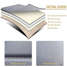 Load image into Gallery viewer, AOOG Leather Car Seat Covers, Leatherette Automotive Vehicle Cover for Cars SUV Pick-up Truck, Universal Non-Slip Vehicle Cover Waterproof Interior Accessories, Full Set, Gray
