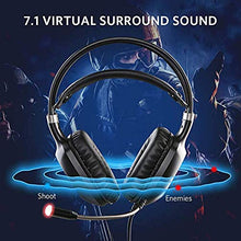 Load image into Gallery viewer, ABKONCORE Gaming Headset with Noise-canceling Microphone, Lightweight PS4 Headset with 50mm Speaker Driver, Cool RGB LED Light, Gaming Headphone with Pressure-Relieving Ear Cushion for PS4, PC, Laptop
