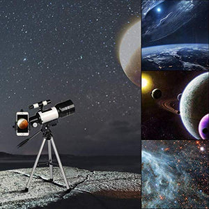 ToyerBee Telescope for Kids& Beginners, 70mm Aperture 300mm Astronomical Refractor Telescope, Tripod& Finder Scope- Portable Travel Telescope with Smartphone Adapter and Wireless Remote