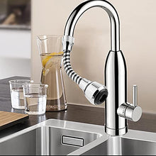 Load image into Gallery viewer, YSBZChu Flexible Kitchen Faucet Sprayer,Nozzle Sink Faucet Water Outlet 1 Pc Home 360 Degree Diameter 3.5cm Small Tap,Head Anti-Splash Leakproof Bathroom Water Saving Sprayer (Sliver)
