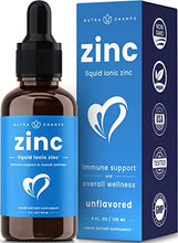 Load image into Gallery viewer, Organic Zinc Sulfate Liquid Supplement | Immune Support System Boost | Pure Ionic Concentrated Mineral Drops for Men, Women &amp; Kids Enhanced with Vitamin C - 4 oz Great Tasting Defense Booster
