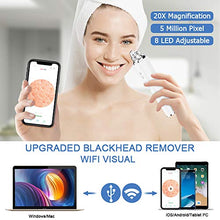 Load image into Gallery viewer, Blackhead Remover Pore Vacuum with Camera, 5MP WIFI Blackhead Vacume Facial Pore Cleanser Electric Acne Comedone Extractor, Rechargeable Blackhead Suction Tool for Men Women
