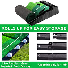 Load image into Gallery viewer, Golf Putting Green Mat with Auto Ball Return,Golf Practice Training Aid,Extra Long 9.84Feet,Pro Indoor/Outdoor Putting Green with 12 Bonus Balls Foldable Golf Mats
