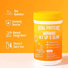 Load image into Gallery viewer, Vital Proteins Morning Get Up and Glow Collagen Peptides Powder Supplement, 90mg of Caffeine for Energy Plus Vitamin C, Biotin and Hyaluronic Acid - 9.3oz, Orange
