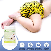 Load image into Gallery viewer, Leekalos Biodegradable Bamboo Diaper Liner Super Soft Disposable Unscent Diaper Liners,100 Sheets
