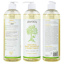 Load image into Gallery viewer, Puracy Baby Shampoo &amp; Body Wash (Two-Pack)- Natural, Fragrance-Free Baby Body Wash For Sensitive Skin- 2 16-Ounce Bottles of Plant-Based Baby Wash And Shampoo For Daily Use
