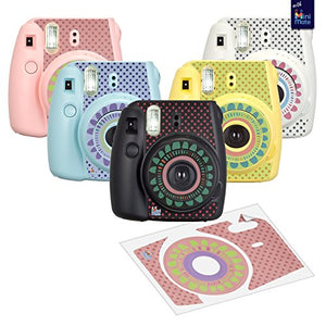 Fujifilm Instax Mini 9 Instant Kids Camera Flamingo Pink with Custom Case + Fuji Instax Film Value Pack (40 Sheets) Accessories Bundle, Color Filters, Photo Album, Assorted Frames, Selfie Lens + More