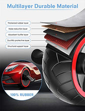 Load image into Gallery viewer, NORSENS Ab Roller Wheel, 3-in-1 Ab Wheel Roller for Abdominal Exercise with Knee Pad, Adjustable Speed Jump Rope and Push up Bars, Exercise Equipment for Home Gym Office Workout
