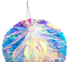 Load image into Gallery viewer, Hanging Decorations Iridescent Honeycomb Ball Foil Ceiling Hanging Flowers for Bridal Shower Wedding Birthday Frozen Theme Party Fairy Princess Rainbow Show Decoration
