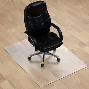 Thickest Chair Mat for Hardwood Floor - 1/8" Thick 47" X 35" Crystal Clear Chair Mat for Hard Floor, Can't be Used on Carpet Floor