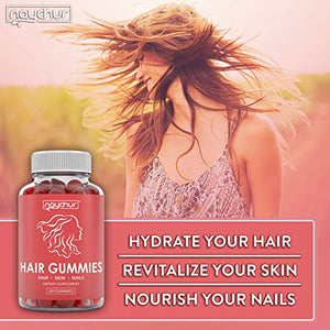 Hair Growth Vitamins Biotin Gummies - Hair Skin And Nails Vitamins For Faster Hair Growth - Hair Loss Treatments Care Thickening Products For Women Men - Thinning Hair Beard Regrowth Supplement Gummy
