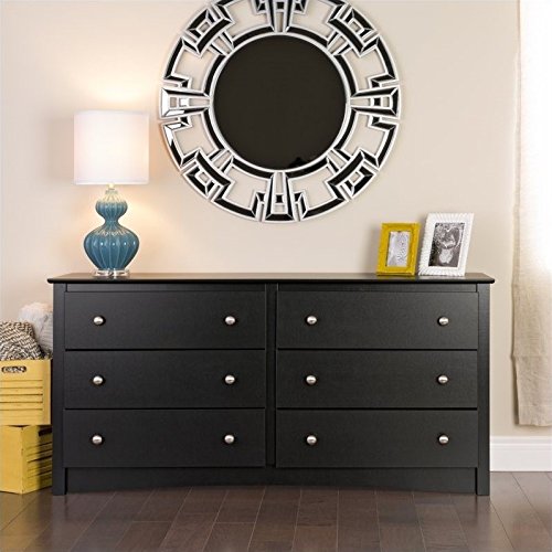 Load image into Gallery viewer, Home Square Contemporary 3 Piece Bedroom Set with Bedroom Dresser and 2 Piece 2-Drawer Nightstand in Black