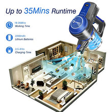 Load image into Gallery viewer, NEQUARE Cordless Vacuum Cleaner 18KPa Super Suction Pet Hair Eraser 4 in 1 Cordless Stick Vacuum Convenient&amp; Easy Empty Dirt Bin 35Min Long-Lasting Lightweight&amp; Versatile with Multiple Brush for Home
