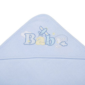 Spasilk 23-Piece Essential Baby Bath Gift Set – Hooded Baby Towels & Washcloths – Newborn Boy or Girl – Baby Shower Gift, Blue