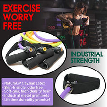 Load image into Gallery viewer, Tribe 11PC Premium Resistance Bands Set, Workout Bands - with Door Anchor, Handles and Ankle Straps - Stackable Up To 105 lbs - For Resistance Training, Physical Therapy, Home Workouts, Yoga, Pilates
