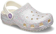 Load image into Gallery viewer, Crocs Kids' Classic Glitter Clog | Sparkly Slip On Shoe for Toddlers, Oyster, 5 US Toddler
