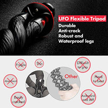 Load image into Gallery viewer, Tripod for iPhone, Fotopro Flexible Camera Tripod with Bluetooth for iPhone 11 XS,Samsung, Waterproof and Anti-Crack Phone Tripod Stand for GoPro, Portable Travel Tripod for Live Streaming Vlog Video
