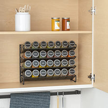 Load image into Gallery viewer, SpaceAid 4 Tier Spice Rack Organizer with 28 Spice Jars, 386 Spice Labels, Chalk Marker and Funnel Set for Cabinet, Countertop, Pantry, Cupboard or Door &amp; Wall Mount
