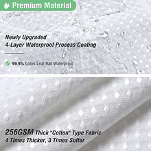 Load image into Gallery viewer, Dynamene White Fabric Shower Curtain， Waffle Weave Heavy Duty Hotel Luxury Cloth Shower Curtains for Bathroom, 72 Inch 256GSM Weighted Bath Curtain Set with 12 Plastic Hooks,72x72
