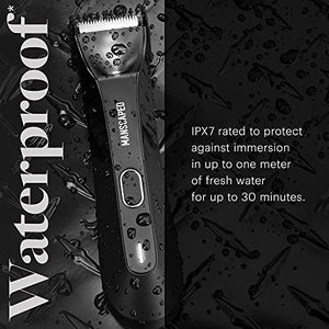 MANSCAPED™ Electric Groin Hair Trimmer, The Lawn Mower™ 4.0, Replaceable SkinSafe™ Ceramic Blade Heads, Waterproof Wet / Dry Clippers, Rechargeable, Wireless Charging, Ultimate Male Hygiene Razor