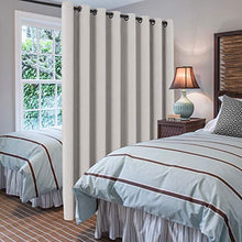 Load image into Gallery viewer, H.VERSAILTEX Blackout Patio Curtains 100 x 84 Inches for Sliding Door Extral Wide Blackout Curtain Panels Thermal Insulated Room Divider - Grommet Top, 7' Tall by 8.5' Wide - Stone
