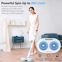 Load image into Gallery viewer, MARK LIVE Electric Spray Cordless Spin Mop Floor Cleaner Polisher Scrubber with Sprayer,LED,Adjustable Handle and Replaceable Microfiber &amp; Reusable Mopping and Waxing Cloth
