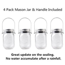 Load image into Gallery viewer, CHBKT 4-Pack Solar-powered Mason Jar Lights (Mason Jar / Handle Included),20 Bulbs Jar Hanging Light,Garden Outdoor Solar / Hanging Lantern,Decor Solar Light,Table Light,Patio Path Light,Warm White
