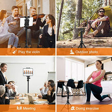 Load image into Gallery viewer, Tripod Stand for iPad, MECO Tablet Tripod Stand Height Adjustable 360 Rotating Tablet Stand Foldable Phone Tripod Stand for All 4.7"-12.9" Phone or Tablet, Camera and Ring Light, Carrying Bag as Gifts
