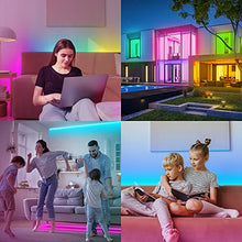 Load image into Gallery viewer, BTF-LIGHTING WS2812B RGB 5050SMD Individual Addressable 16.4FT 60Pixels/m 300Pixels Flexible Black PCB Full Color LED Pixel Strip Dream Color IP30 Non-Waterproof Making LED Screen LED Wall Only DC5V
