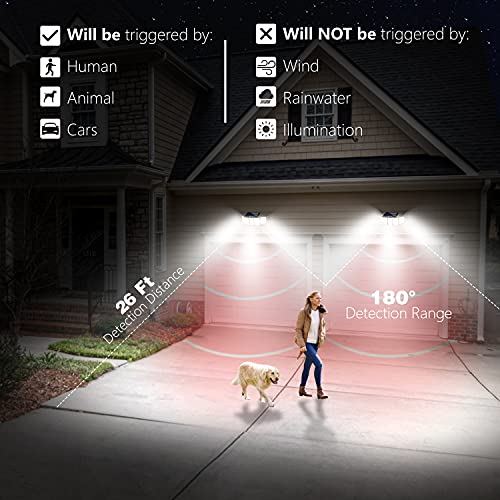 Load image into Gallery viewer, Solar Lights Outdoor – AmeriTop 300 LED 7000K Motion Sensor Lights Cordless; 5 Adjustable Heads, 360° Wide Angle Illumination, IP65 Waterproof, Security LED Flood Light for Patio Yard Garden 2 Pack